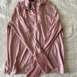 Nike Women's Pink Long Sleeve Quarter Zip Jacket